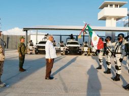 VIGILANCIA. Andrés Manuel López Obrador inauguró un cuartel de la Guardia Nacional en Ciudad Juárez. ESPECIAL