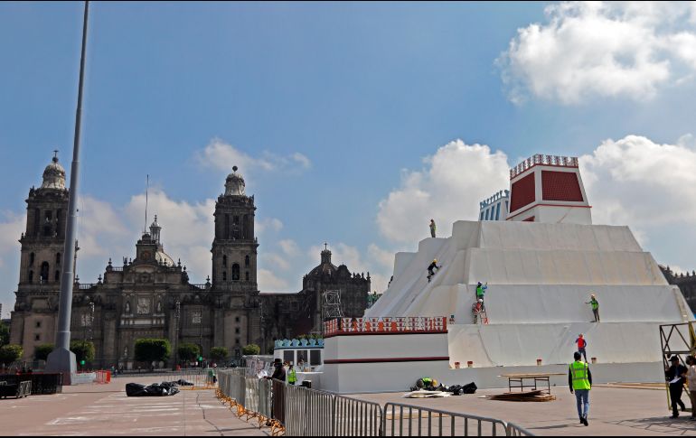 La réplica estará colocada en el Zócalo de la ciudad de México. EFE/ M. Guzmán