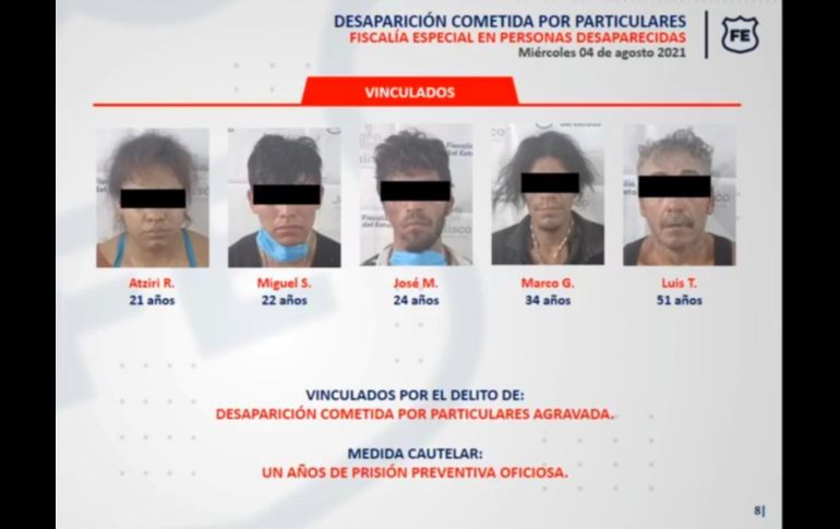 Un juez les dictó un año de prisión preventiva mientras continúan las indagatorias. ESPECIAL/Fiscalía de Jalisco