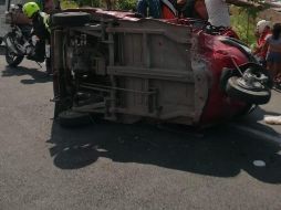 El accidente se registró en la avenida Jesús Michel González, en Tlajomulco. ESPECIAL