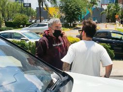 Familia. Vicente Fernández Jr. acompañó a su hijo Ramón, de 25 años, a la zona de Andares, a la inauguración de su nueva cafetería. El Informador/ E. Esparza