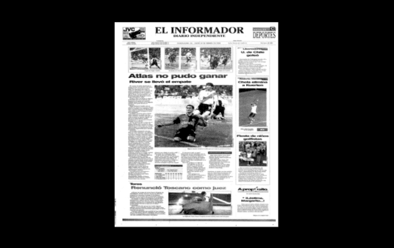 VISITA A SUDAMÉRICA. En el año 2000, Atlas logra disputar por primera vez en su historia la Copa Libertadores, siendo uno de los animadores de aquella edición, llegado hasta los Cuartos de Final, siendo eliminados por el Palmeiras de Brasil. EL INFORMADOR/ARCHIVO