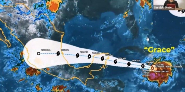 "Grace" ingresar&aacute; como hurac&aacute;n a M&eacute;xico dos veces; emiten alerta