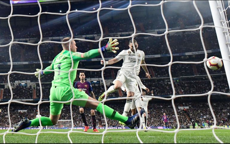 Quinto máximo goleador histórico del Real Madrid con 281 goles, el francés se ha vestido de blanco en 560 ocasiones. AFP / ARCHIVO
