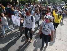 El pasado 20 de agosto, estudiantes protestaron por el desalojo del predio de Huentitán donde acampaban opositores a la construcción del desarrollo. EL INFORMADOR/ARCHIVO