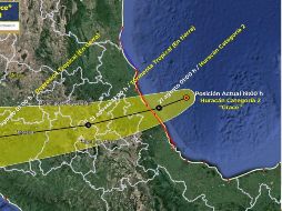La trayectoria prevista para 