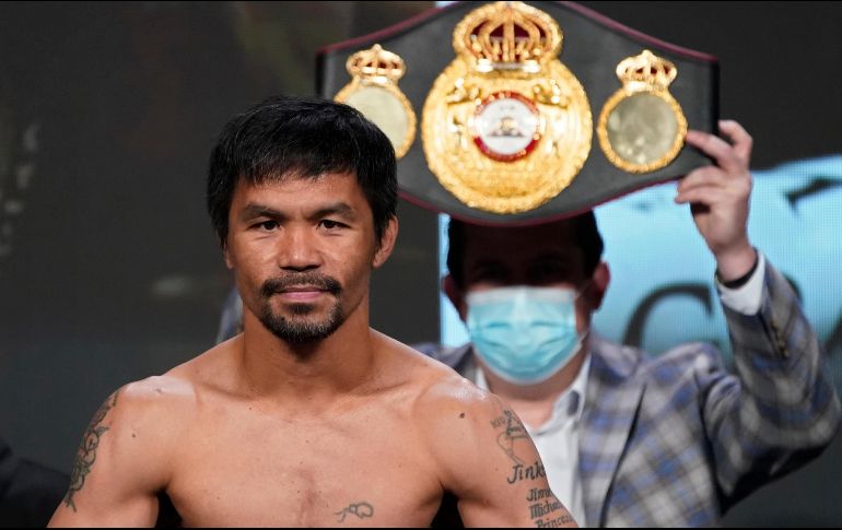 Manny Pacquiao luce físicamente como en sus mejores años de campeón mundial. AP/J. Locher