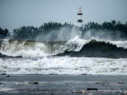 En redes sociales circulan videos en los que los usuarios muestran la fuerza del huracán ''Grace'' que, además de Veracruz, dejará lluvias sobre otros estados a lo largo de este fin de semana. AFP / V. Razo