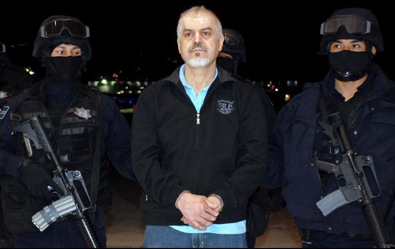Arellano Félix en una imagen de 2008, luego de su detención en Tijuana, Baja California. EFE/SSP/ARCHIVO