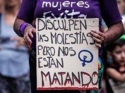 HARTAZGO. Las manifestaciones por la violencia de género cada vez son más comunes en México. EFE