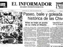 Con goles de Ramón Ramírez, Sergio Pacheco, Paulo Cesar Chávez y dos de Gabriel García fue que el Rebaño Sagrado consumó este golpe de autoridad ante el odiado rival deportivo. EL INFORMADOR