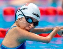 Fabiola Ramírez reconoció que consideró retirarse para enfocarse en sus estudios, pero por fortuna para la delegación mexicana, al final pudo graduarse y continuar con su carrera en la natación. EFE/B. MARTIN