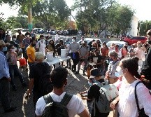Desde hace cuatro meses, vecinos e integrantes de la FEU mantenían un plantón en el predio que recientemente fue destinado a Iconia Guadalajara. EL INFORMADOR/A. CAMACHO