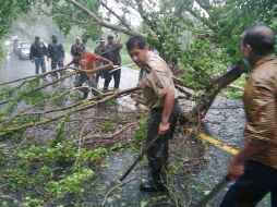 Dependencias como la Guardia Nacional, Secretaría de Seguridad y Protección Civil, Conagua y la CFE laboran en las zonas afectadas. ESPECIAL