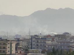 Imagen de la explosión que se registró en Khawja Bughra este domingo. EFE /