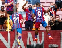 LÍDER. Memphis Depay sigue demostrando que llegó con el pie derecho al Barcelona. AP/J. MONFORT