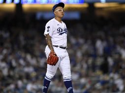 Urías retiró a los 12 primeros bateadores que enfrentó y firmó una labor de seis entradas en la que admitió cuatro hits y dos carreras, sin boletos. AFP / K. Djansezian