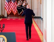 Joe Biden se retira tras su discurso sobre la salida de Afganistán, este martes en la Casa Blanca, en Washington, DC. EFE/M. Reynolds