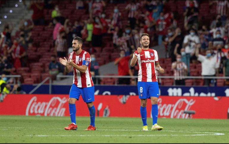 Después de nueve años en el primer equipo del Atlético, Saúl (DERECHA) se marcha cedido al Chelsea en busca de reencontrarse. EFE/R. Jiménez