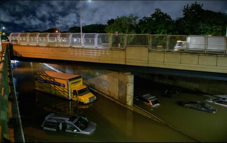 Se declaró el ''estado de emergencia'' tras las ''importantes'' inundaciones en todos los condados limítrofes con la ciudad de Nueva York, que podrían afectar a unos 20 millones de personas. AFP / E. Jones