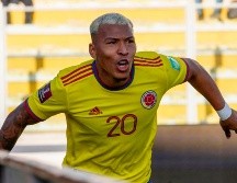 SABOR MEXICANO. El delantero de las Águilas, Roger Martínez marcó el gol de Colombia. EFE/J. MAMANI