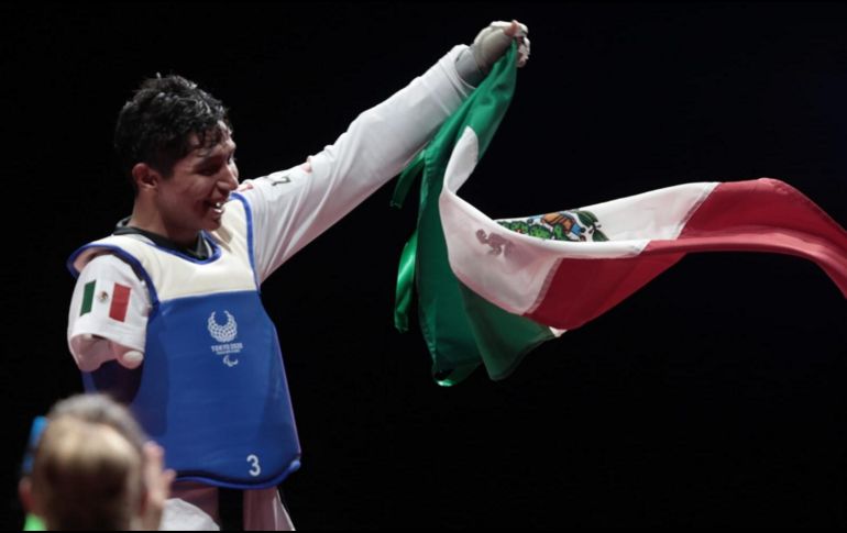 La séptima medalla de oro para México fue cortesía de Juan Diego García en parataekwondo K44 categoría -75 kg. TWITTER / @CONADE