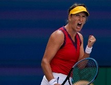 CONTENDIENTE. Garbiñe Muguruza no pasaba de la segunda ronda del Abierto de Estados Unidos desde 2017. AP/S. WENIG