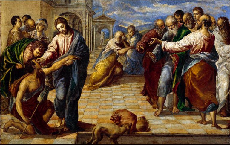 «¡Qué bien lo hace todo! Hace oír a los sordos y hablar a los mudos». WIKIMEDIA/«Curación del ciego de nacimiento», de El Greco