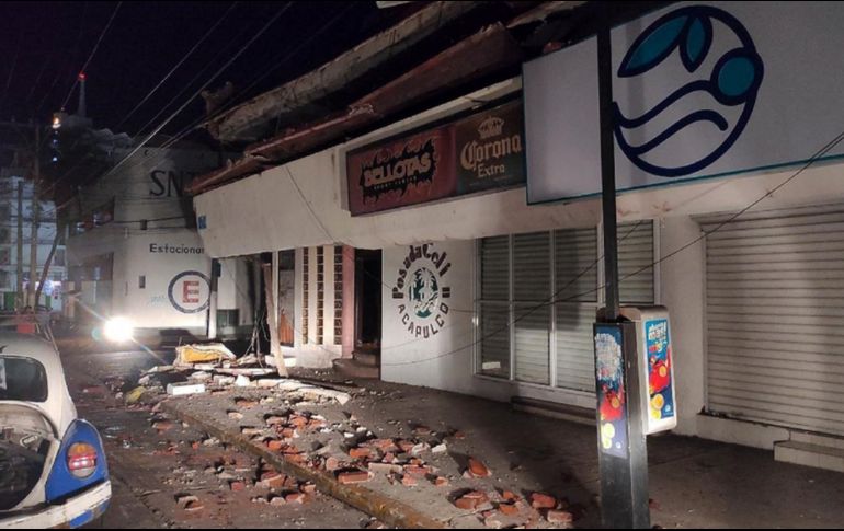 Daños ocasionados en un edificio luego del sismo en Acapulco, Guerrero. Xinhua / J. Espinosa