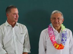 El Presidente Andrés Manuel López Obrador propondrá al todavía gobernador de Sinaloa, Quirino Ordaz (I), como embajador de México en España. NTX / ARCHIVO