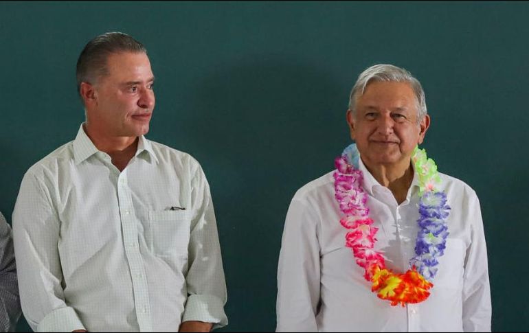 El Presidente Andrés Manuel López Obrador propondrá al todavía gobernador de Sinaloa, Quirino Ordaz (I), como embajador de México en España. NTX / ARCHIVO