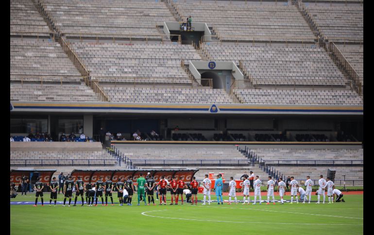 VACÍO. El Estadio Olímpico Universitario no recibió gente pese a que la CDMX ya permite que haya afición en los estadios. IMAGO7