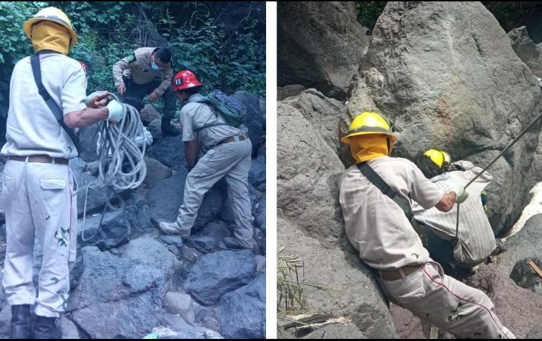El sujeto es ascendido a bordo de sus vehículos y entregado a personal de Cruz Verde para su valoración, pues tenía cuatro días extraviado. ESPECIAL