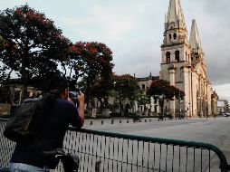 Por segundo año consecutivo, la Plaza de Armas estuvo vacía durante la ceremonia del Grito de Independencia. EL INFORMADOR/ G. Gallo