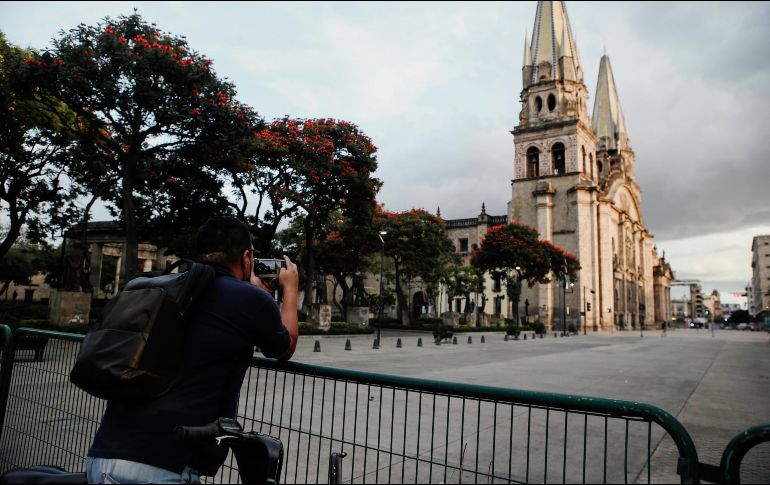 Por segundo año consecutivo, la Plaza de Armas estuvo vacía durante la ceremonia del Grito de Independencia. EL INFORMADOR/ G. Gallo