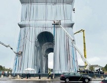 La monumental obra, durante el proceso de empaquetamiento. ESPECIAL/J. Marie