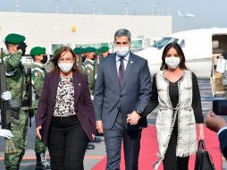 Mario Abdo Benítez a su llegada a México por motivo de la Celac. EFE / Secretaría de Relaciones Exteriores
