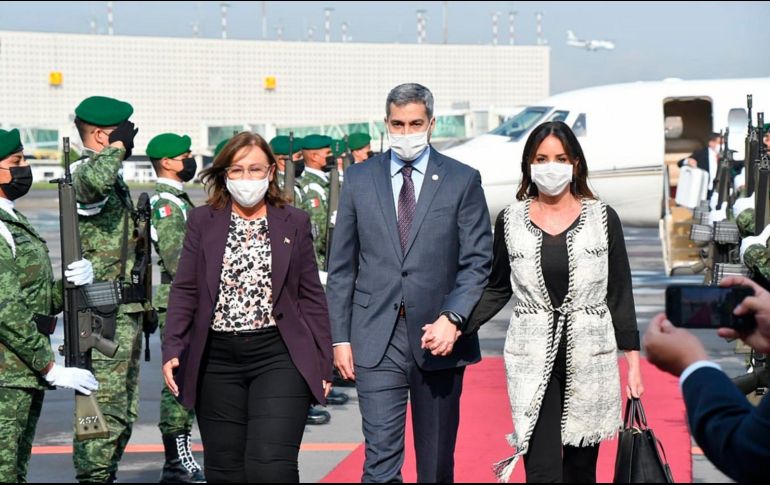 Mario Abdo Benítez a su llegada a México por motivo de la Celac. EFE / Secretaría de Relaciones Exteriores