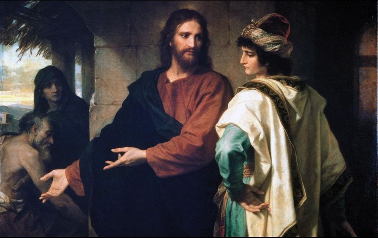 Jesús no quita a sus apóstoles la intención de ser el primero, pero les deja en claro cuáles deben ser las orientaciones de sus corazones. WIKIMEDIA/«Cristo y el joven rico», de Heinrich Hofmann