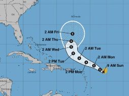 La tormenta tropical “Peter” se formó a primeras horas de este domingo cerca de las Antillas Menores. ESPECIAL / NHC