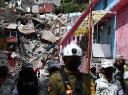 El sismo del pasado 7 de septiembre causó tres días después el desplome de rocas de gran tamaño sobre algunas casas.  SUN / ARCHIVO