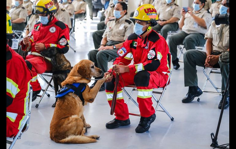 Durante la ceremonia se entregaron 54 reconocimientos a oficiales por aniversario de servicio. ESPECIAL/PC Jalisco