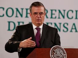 Ebrard informa que en los próximos días estará en Nueva York, en donde aprovechará para abordar el tema del flujo reciente de haitianos que sólo está pidiendo paso libre por México. EFE / J. Méndez