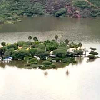Isla de Tzibanzá se queda bajo el agua por crecida de presa