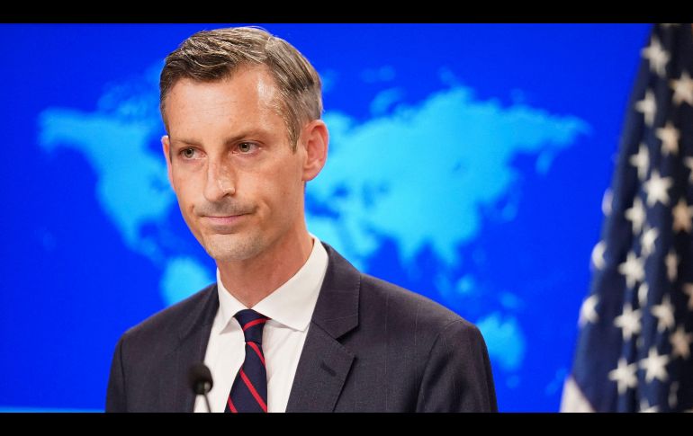 Ned Price, portavoz del Departamento de Estado de EU. AFP/K. Lamarque