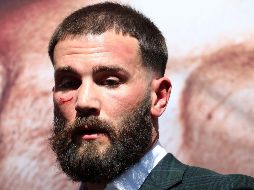 SE LO GANÓ. En el video del pleito se puede ver a “Canelo” esquivando un izquierdazo y contraatacando a su rival, hecho que dejó a Plant con un par de heridas en el pómulo derecho. AFP/R. MARTÍNEZ