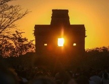 El equinoccio en el Templo de las Siete Muñecas, México. AFP
