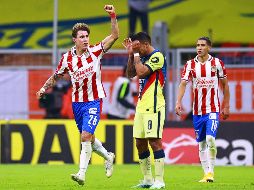 PARA NO OLVIDAR. El Guadalajara respondió al atacante azulcrema con uno de los tres goles que anotó Cristian Calderón al América en los cuartos de final del Guardianes 2020.  IMAGO7