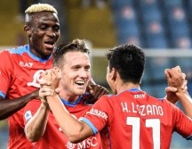 IMPORTANTE. Hirving Lozano se ha convertido en una pieza clave del ataque del conjunto napolitano. AFP/A. SOLARO