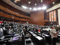 En la sesión de este jueves ya no se observaban los panales de acrílico en las curules. ESPECIAL/Cámara de Diputados LXV Legislatura